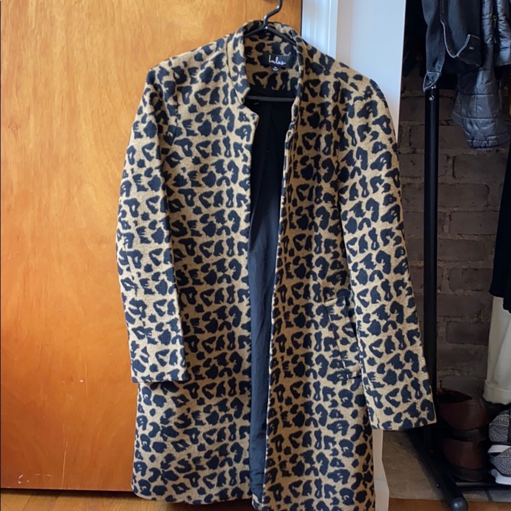 Lulu’s Tan Leopard Print Coat - Picture 5 of 5